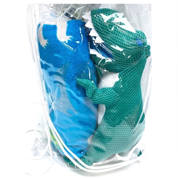 Your Zone 3-piece youth Dinosaur beach set - wet/dry backpack, towel & Toy - Picture 2 of 6